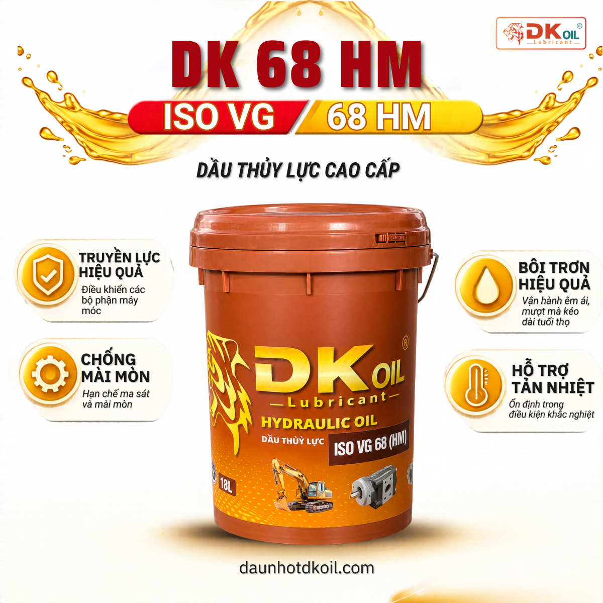 Dầu thuỷ lực DK 68 HM